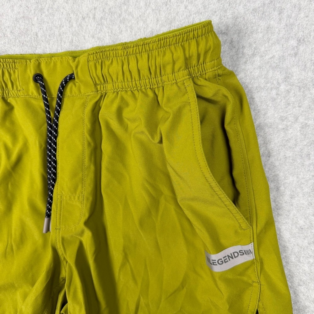 Legends Shorts Mens S Relay Lime Burst 7" Stretch Linerless Workout Activewear - Picture 3 of 16